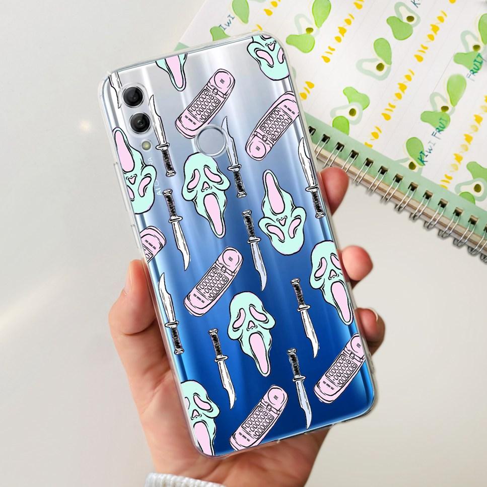 For Honor 10 Lite HRY-LX1 Case Luxury Flower Love Soft TPU Silicone Clear Cover For Huawei Honor 10Lite 6.21" Phone Case Fundas