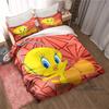 3D Printed Kawaii Tweety Bird Bedding Set, Printed Single Duvet Cover and Pillowcase 3-Piece Set, Children's and Adult Sizes