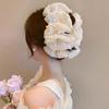 Eleganter Temperament Perlen Blasen Haarclip für Frau Koreanischer Stil Großer Haiklammer Mode Mädchen Hinterkopf Haarspange