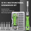 32 In 1 Multifunctional Screwdriver Set with 30 PCS Torx Phillips Magnetic Screw Driver Bits Hand Repair Tool for Phone Watch PC