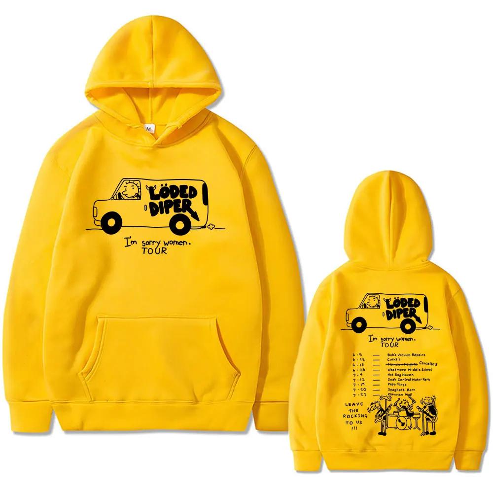 Limited edition Loded Diper I'm Sorry Tour Hoodie Men's Retro Rock Sweatshirt Fashion Street Autumn Winter Warm Hoodie