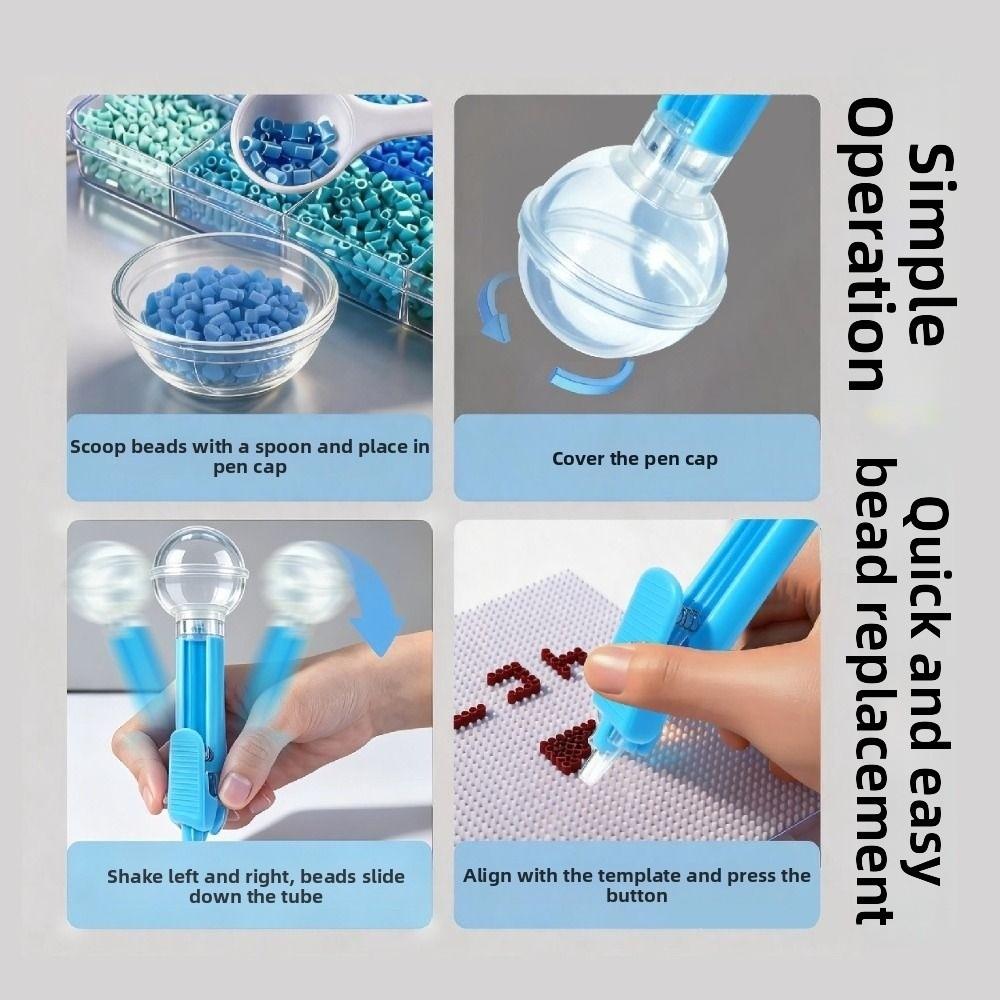 2.6mm Tip Fuse Bead Pen Automatic Press-Type Bead Pen Professional Bead Placement Pen Kids Toys