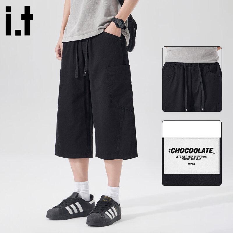 CHOCOOLATEit Men's Japanese Style Workwear Cotton Capri Shorts
