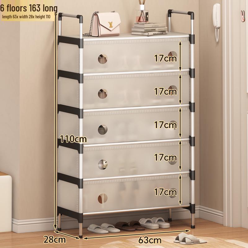 Platzsparendes Mehrschicht-Schuhregal mit Staubschutz für Wohnheime