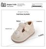 Soft-Soled Non-Slip Baby and Toddler Walking Shoes - Spring/Autumn Style Princess Squeaky Leather Shoes with Magic Tape for Girls.
