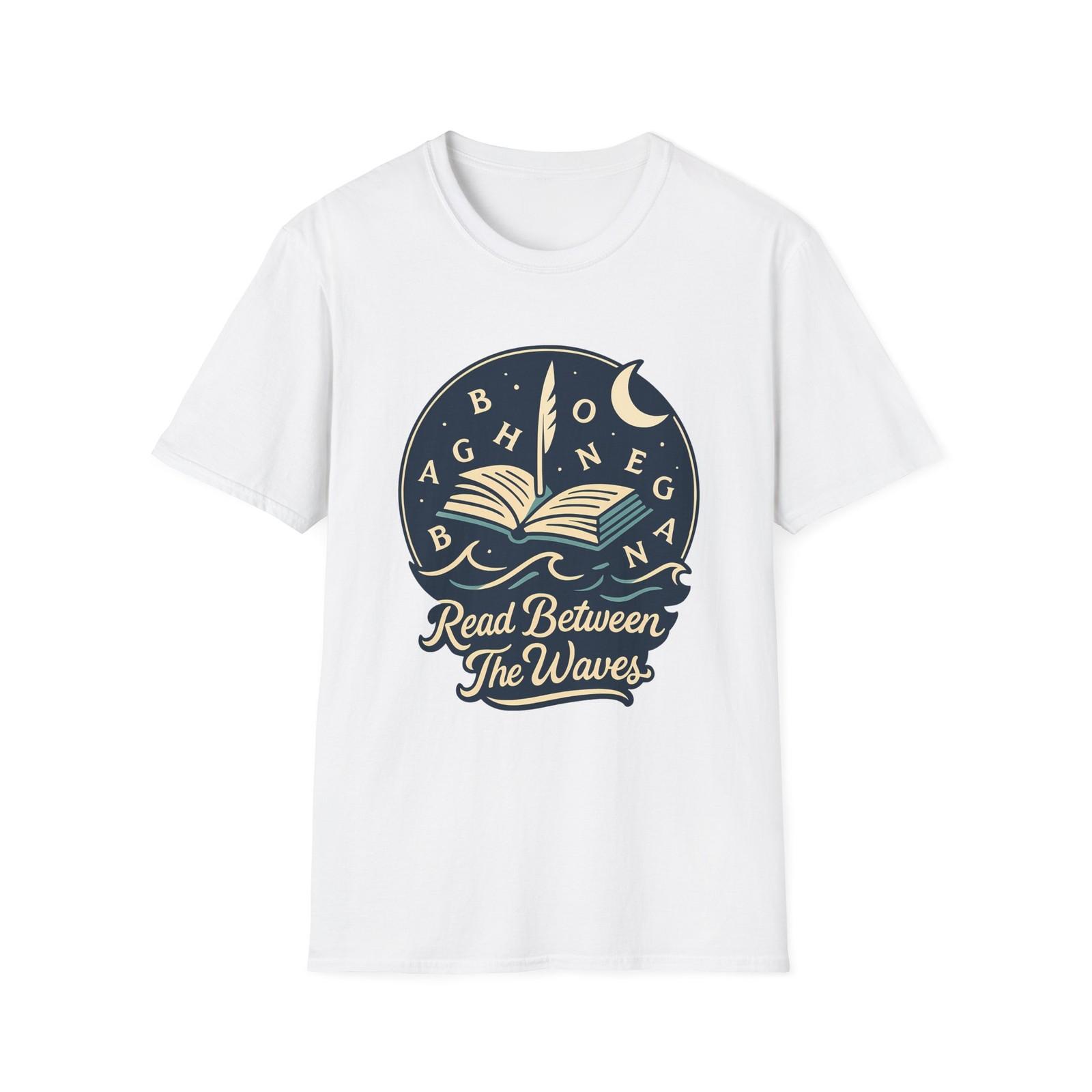 Unisex Softstyle T-Shirt Mens Womens Tees Top Book Sailboat Crescent Moon Ocean Letters XL