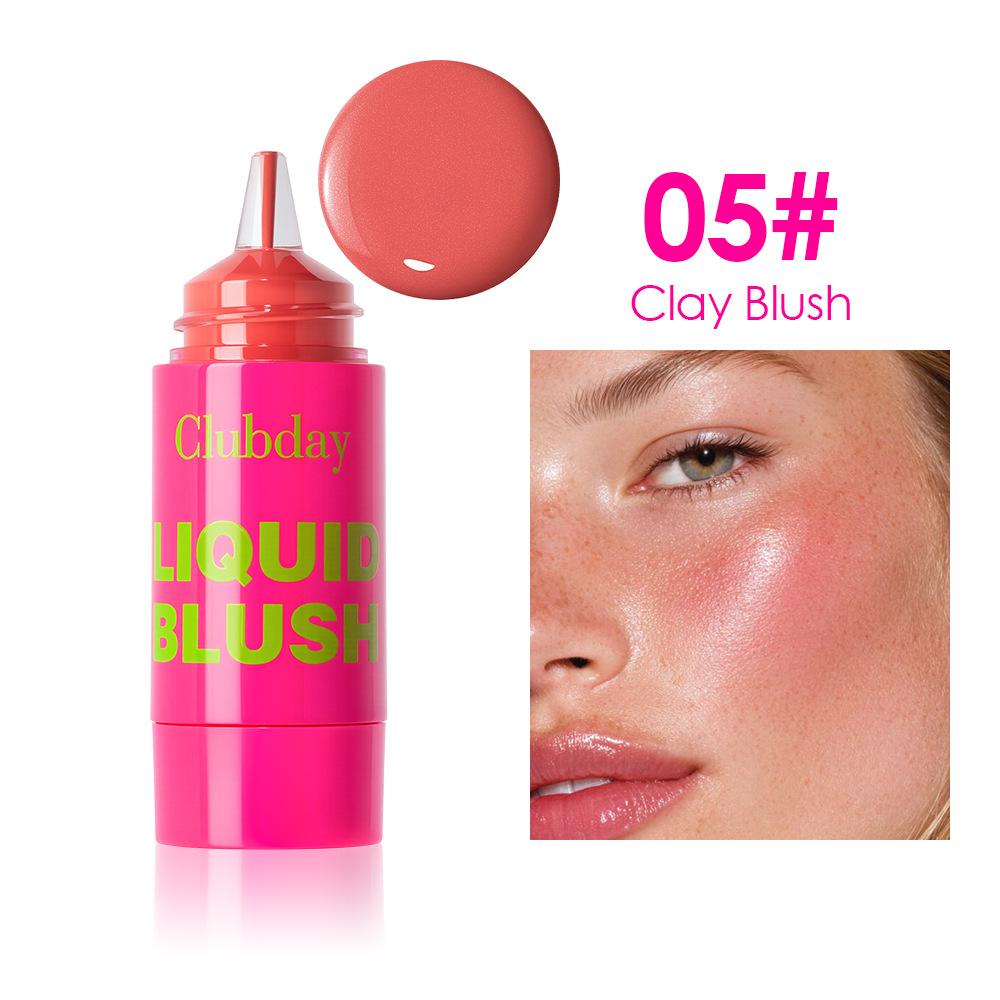 Clubday Liquid Blush Shimmer Drop Face Makeup Moisturizing Long-Lasting Waterproof Natural Glow Cheek Tint Professional Cosmetics