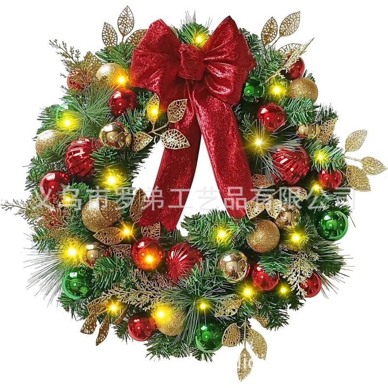Christmas Wreath Door Hanging Decor Home Mall Window Party Festive Simulation Ornament