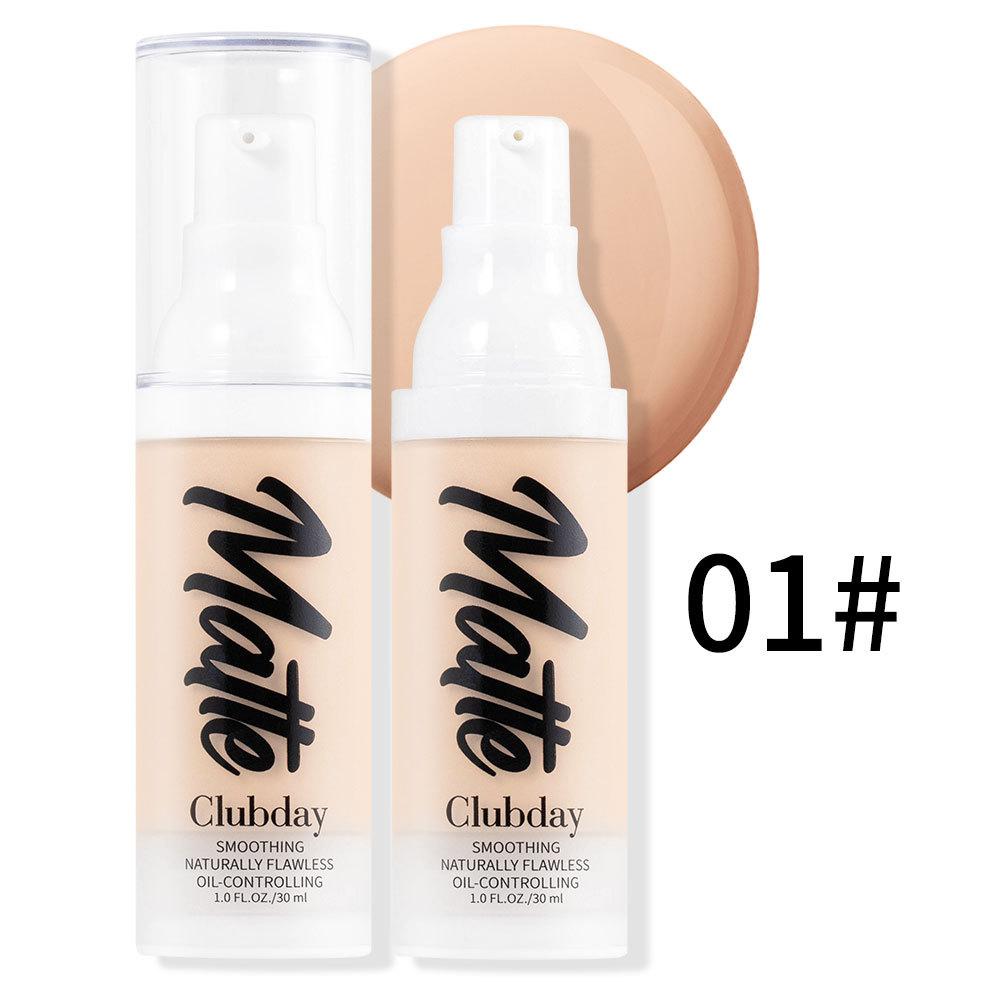 Clubday Concealer Lasting Makeup Foundation Waterproof Oil Control Matte Makeup Foundation 30ml