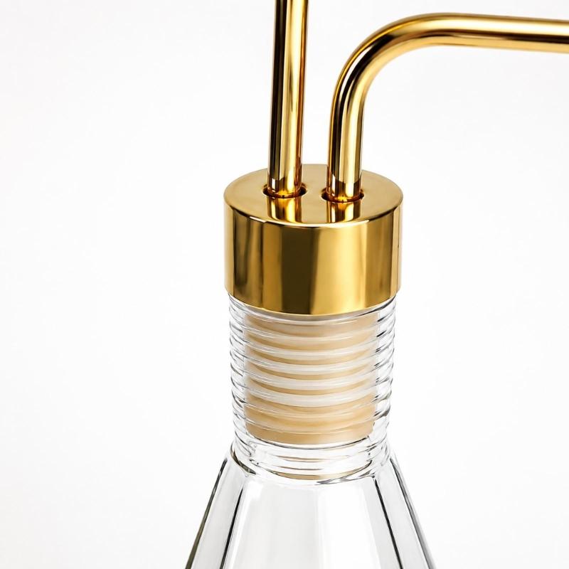 Glas-Duftprobe-Fläschchen mit handbetriebenem Balg und klarem konischem Körper für die Bewertung von Kaffee, Tee und Parfüm