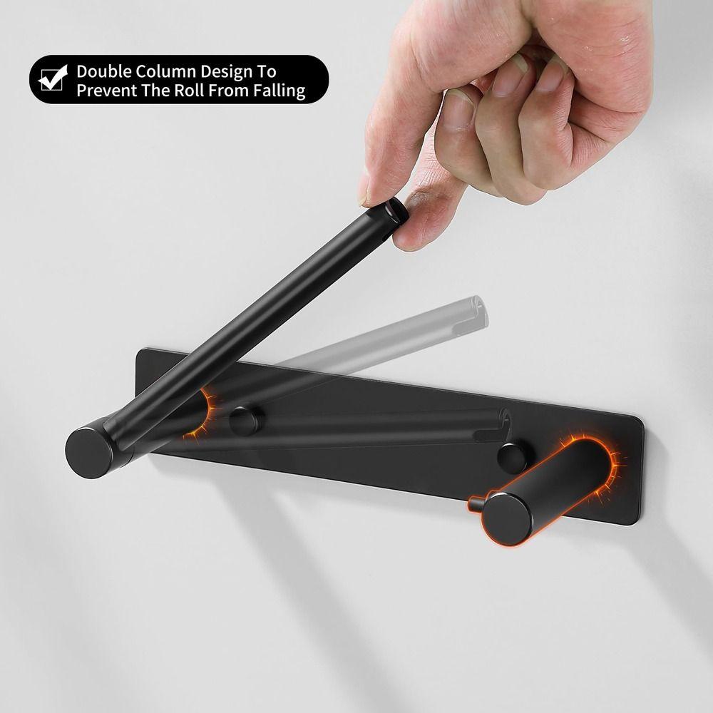 Wall Mounted Toilet Paper Holder Stainless Steel Self Adhesive Toilet Roll Holder Rustproof No Drilling Tissue Roll Holder RV