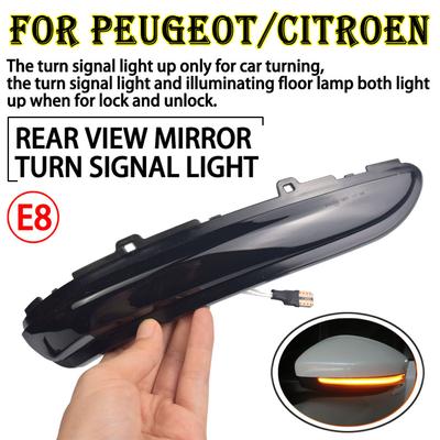2Pcs For Peugeot 208 2008 2012 2013 2014 2015 2016 2017 2018 Citroen C3 Dynamic LED Side Mirror Blinker Flowing