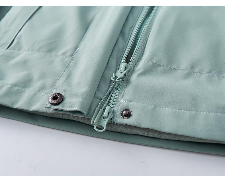 Mink Velvet Liner 3-in-1 Windproof Waterproof Jacket for Women & Men - Detachable, Warm Outerwear