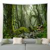 Forest Landscape Tapestry Tropical Jungle Natural Scenery Wall Hanging Rug Camping Tent Witchcraft Bedroom Home Decor Blanket