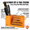 50-Hole Hex Screwdriver Bit Storage Box 1/4 Inch Impact Driver Bit Holder Organizer Durable Tool Box For DIY & Workshop