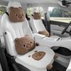 Cuscino per Sedile Auto Peluche Orso Accogliente Caldo e Traspirante Spugna Morbida Elastica Riempito Riduce il Dolore all'Anca Ottimo per l'Inverno Si Adatta alla Maggior Parte delle Auto