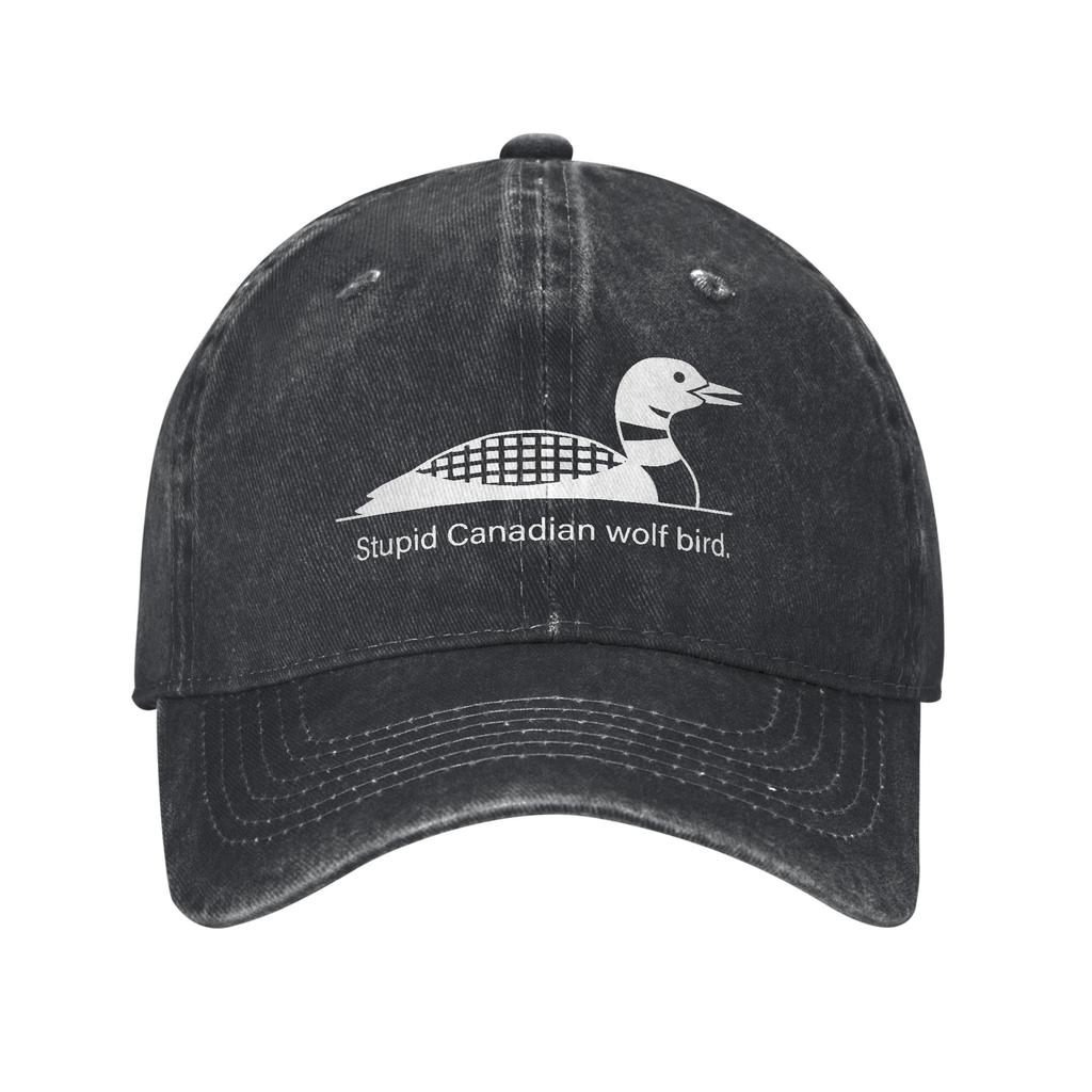 Heated Rivalry Stupid Canadian Wolf Bird Trucker Hat Merch For Unisex Women Baseball Cap Vintage Wear Cap Adjustable