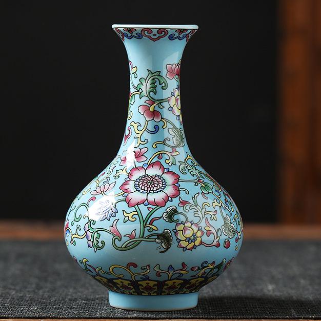Antique Blue and White Chinese Porcelain Vase - European & American Handicraft for Flower Arrangements