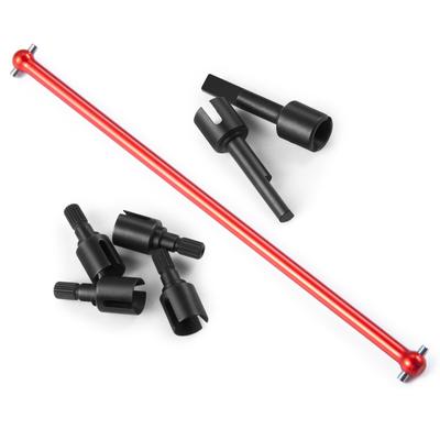 TRZX 1/10 Scale Tamiya 58391 Hot Shot 4WD RC Car Center Drive Shaft & Joint Cup Upgrade Parts (Red)