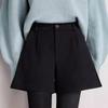 Women's High Waist Woolen A-Line Shorts - 2024 Fall/Winter Fashion, Loose Fit, Casual, Slimming Wide Leg