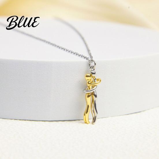 Relationship Jewelry Couple Hug Necklace Hugging Women And Men Pendant