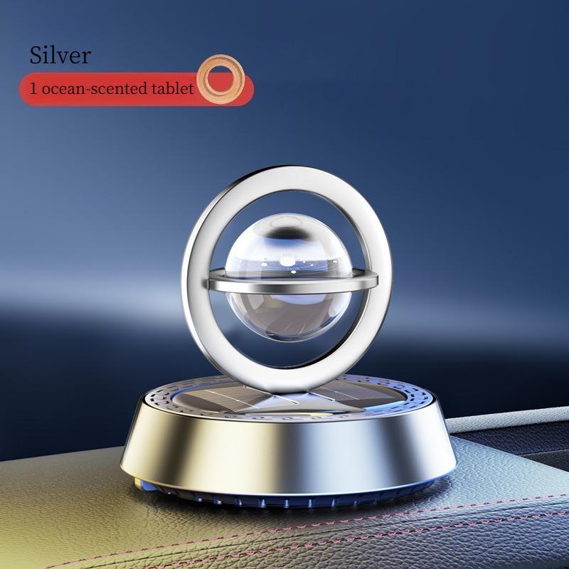 

1PACK Creative Star Ring Solar Rotating Car Perfume Car Aromatherapy Suspension Ornament Car Decoration серебряный