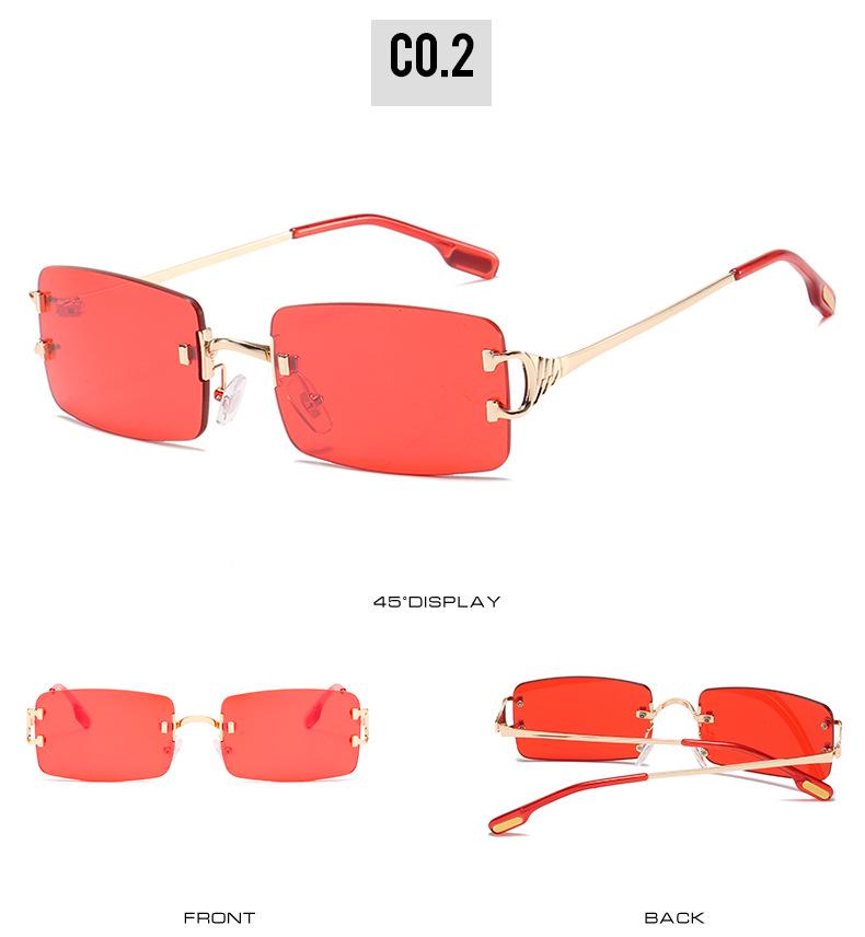 Trendy Women's Small Square Frameless Sunglasses: Fashionable & Versatile