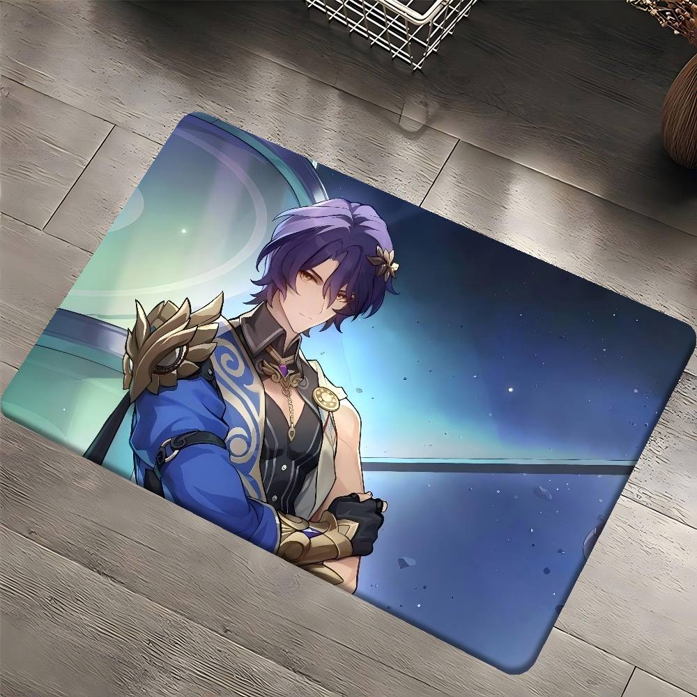 

Honkai Star Rail Dr. Ratio Colorful Floor Mat Rectangle Anti-slip Home Soft Badmat Front Door Indoor Outdoor Mat Hotel Decor Mat 40x60 cm