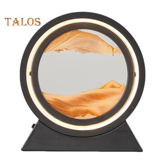 

Настольная лампа с движущимся песком, 3D-картина с изображением глубоководного песчаного пейзажа в движении, светодиодная лампа для домашнего офиса, украшение рабочего стола A оранжевый