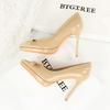 Sharp Pointed Thin Heel Bow Women's Single Shoes, Waterproof Platform, Super High Heels, Sexy Single Shoes