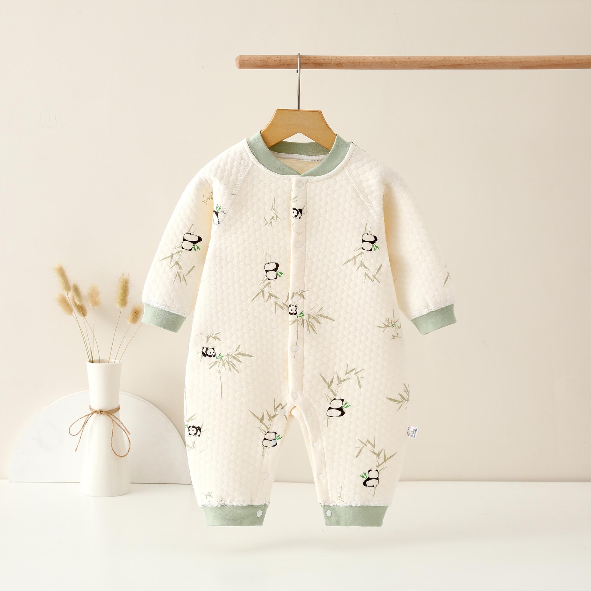 

Thickened Baby Split-Leg Romper: Boys & Girls Crawling Onesie for Spring, Autumn, Winter 59cm