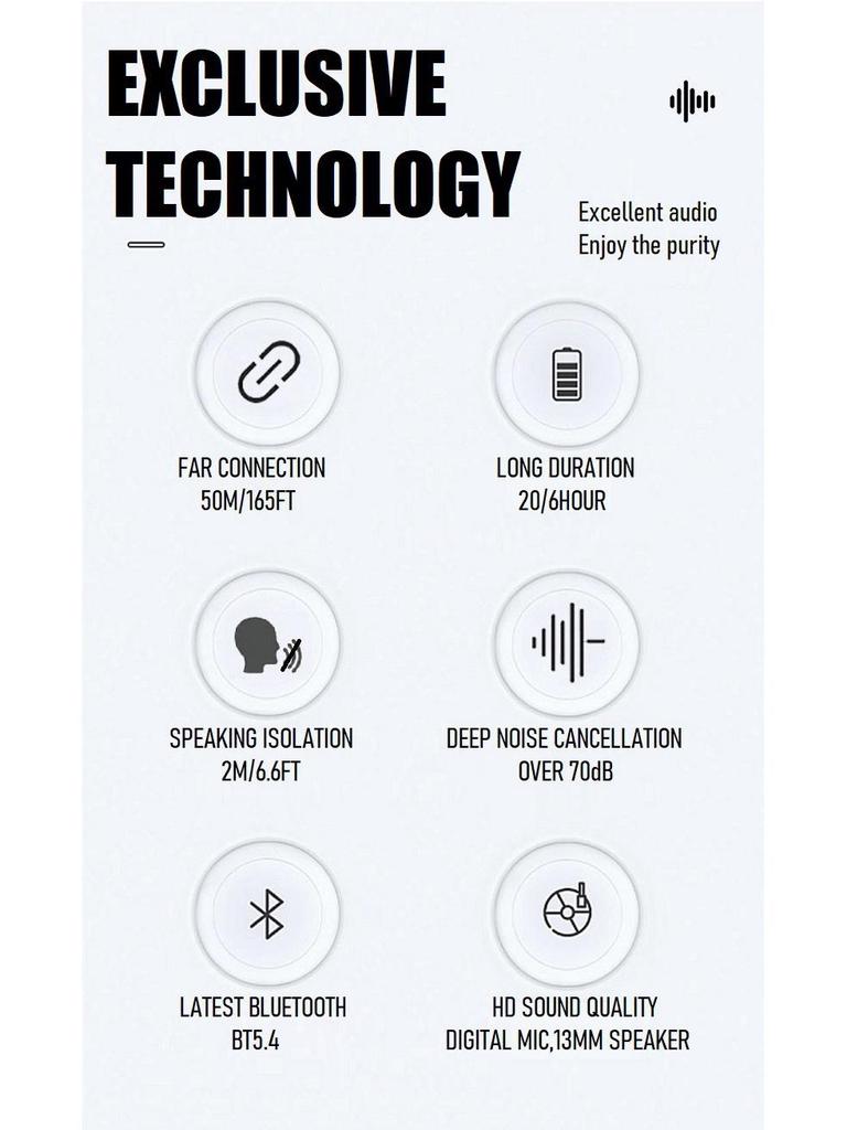 DBS Smart Noise-Canceling Single Ear-Hook Headphones for Truck Drivers: AI-Enhanced Calls, HD Audio, Long Standby.