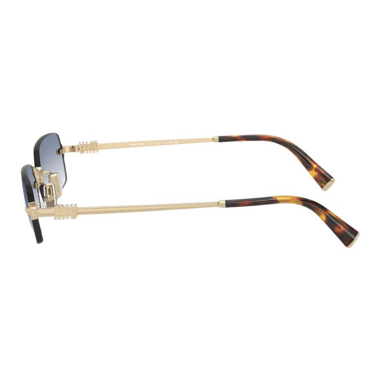MIU MIU Logo Metal Rectangular Sunglasses Women Sunglasses Light-Gold MUB50SZVN80O