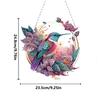 2D Flat DIY Diamond Painting Set Hanging Diamond Art Kits Rhinestone Diamond Art Window Pendants Wall Decor for Home & Windows
