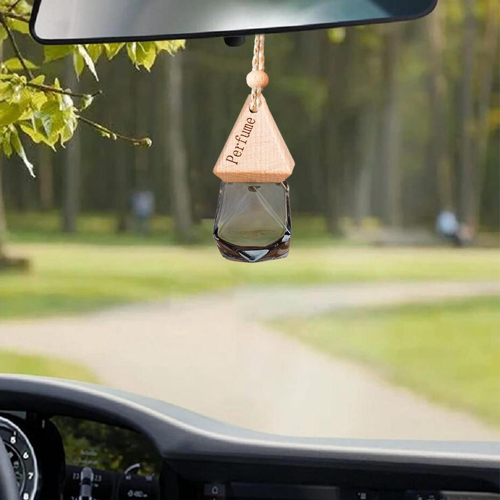 Car Oil Diffuser Hanging Bottle Empty Refillable Hanging Car Air Freshener Diffuser Aromatherapy Fragrance Essential Oil