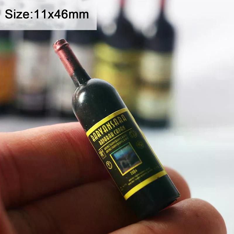 Dollhouse Miniature Accessories 5pcs 12 Wine Bottle Simulation for Decoration 1/12 Perfect Gift For Kids Fun Play Toy
