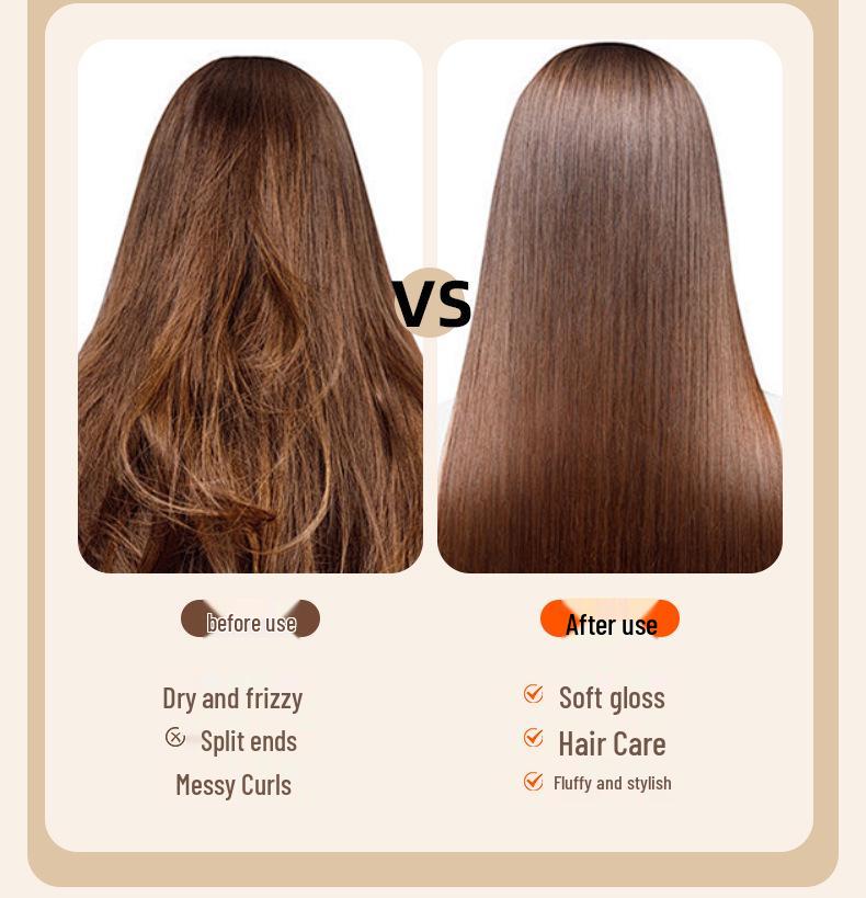 Compact Wireless Straightening & Curling Comb: Stylish, High-Quality Hair Care Tool