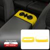 Yellow Rear Console Cup Holder Panel Trim Cover For Ford F150 2021+ Accessories