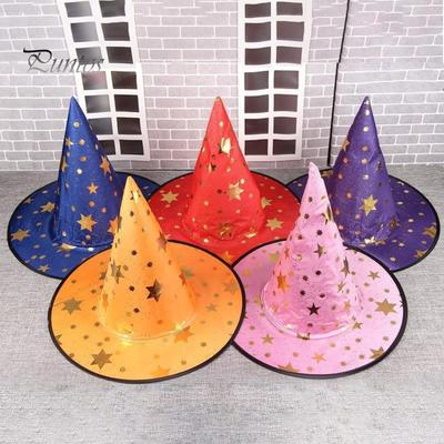 Capa de halloween de fino acabamento, fantasia de cosplay, chapéu com estampa de estrela para festas de natal de halloween