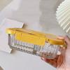 Large Capacity Glass Lunch Box Sealed Food Storage Container Vertical Stripe Lunch Box  Camping