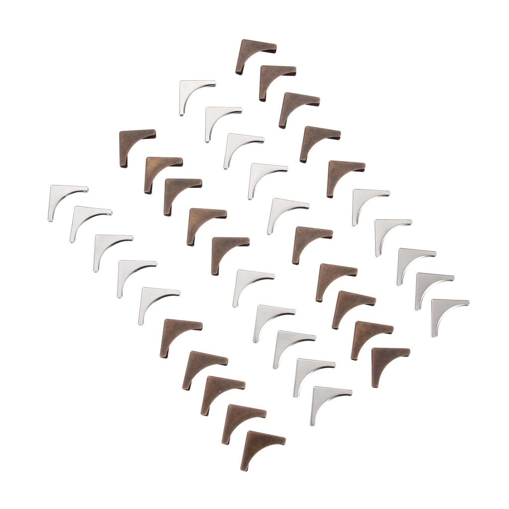 DRELD 20Pcs Antique Bronze Book Scrapbooking Albums Menus Folders Collar Corner Protectors Guard Metal Crafts Hone Decor 22*22mm