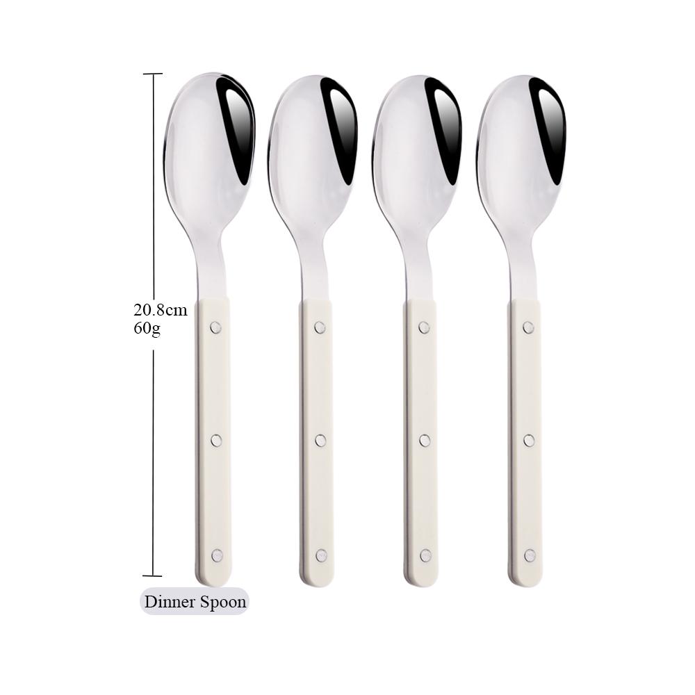 4/16 Stück Acrylgriff Messer Gabel Set Edelstahl Abendessen Besteck Set Grün Silber Westliches Geschirr Heimküche Besteck