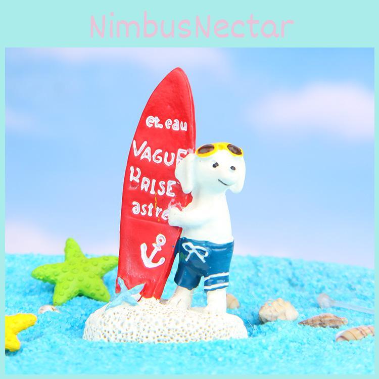 Resin Cartoon Dog Figurine For Floral Arrangement And Scene Decoration Collectible