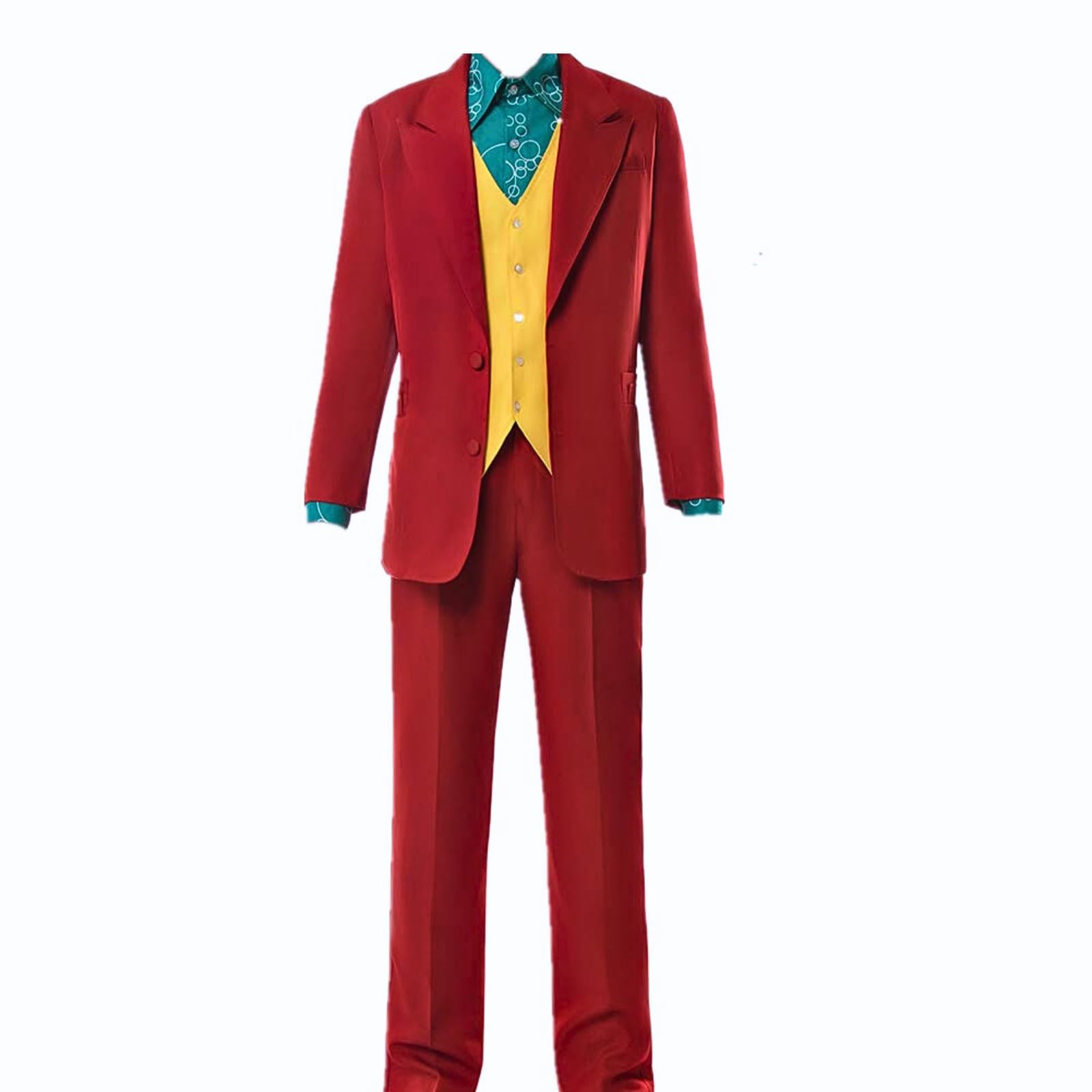 

mewin Joker Clown Movie Cosplay Halloween Event Men s Costume, Costume, Disguise, (Small)