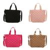 Stylish Large Capacity Tote Bag For Women In Urban Minimalist Design With Plaid Pattern