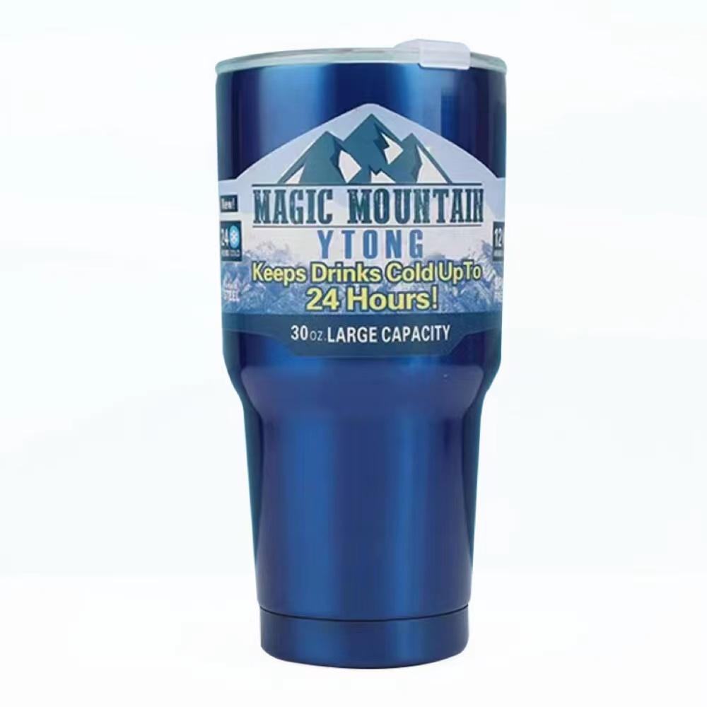Magic Mountain Thermos Cup Ice Thermos 30oz Coffee Mug Vacuum Insulated Bottle Stainless Water Staw Steel Outdoor Thermal Flasks