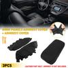 3PCS Black Leather Armrest Cover Set for Toyota Avalon 2013-2018 Skin for Center Console Lid & Front Door Panels Anti-Scratch