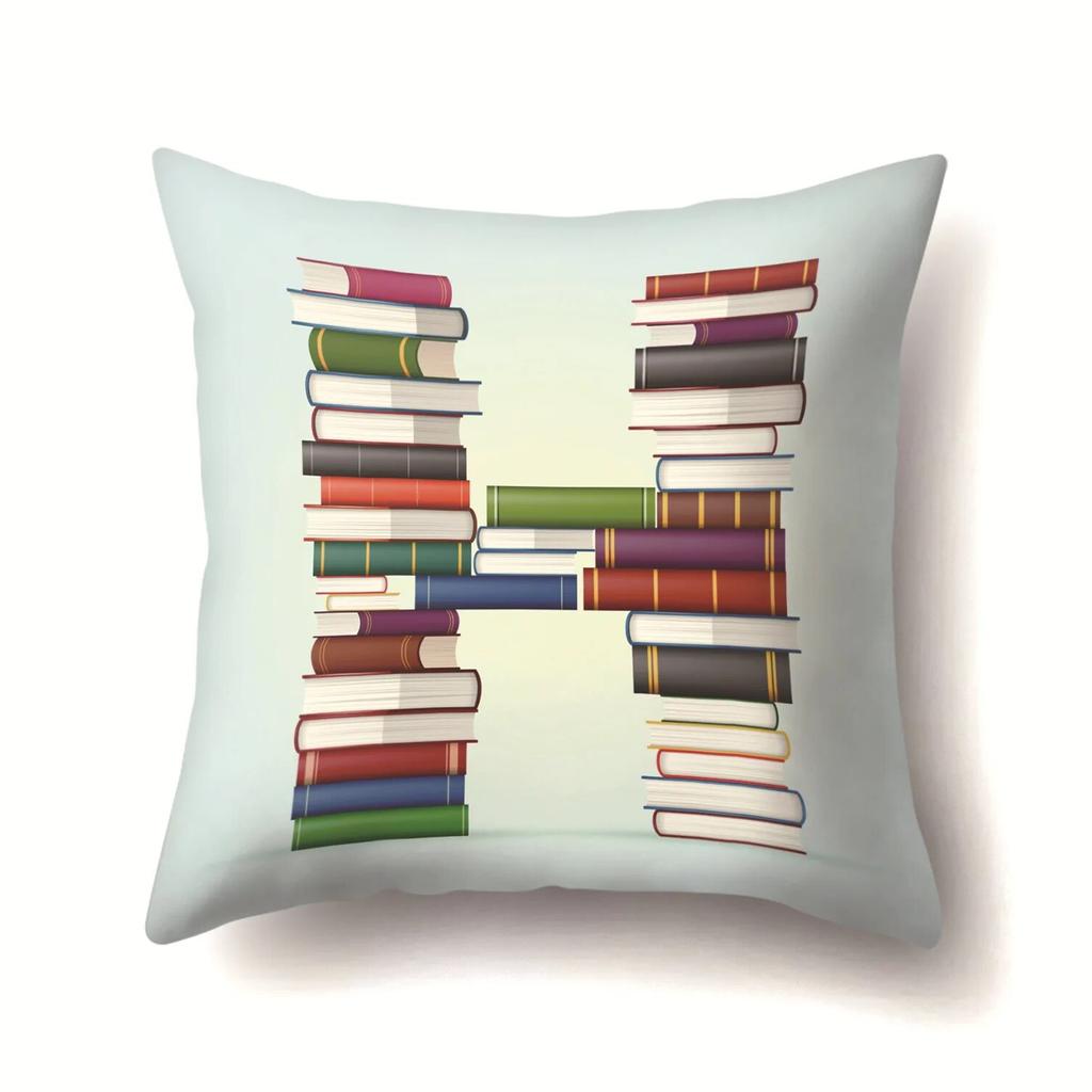 Bedroom Living Room Sofa Pillow Library Cushion Cover Creative English Alphabet Pillowcase
