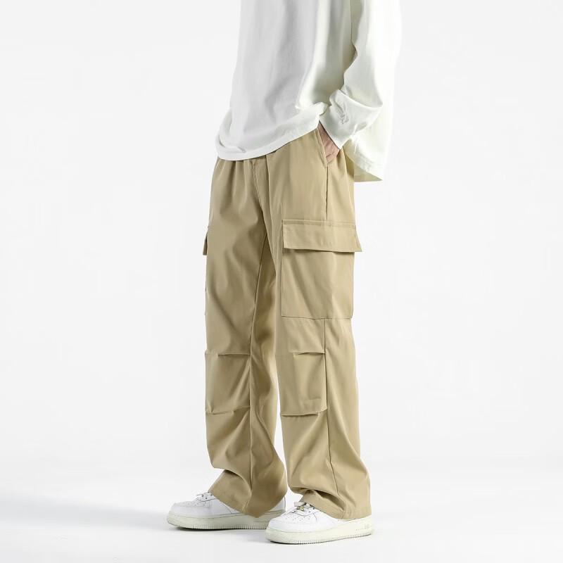 Men's Straight-Leg Cargo Parachute Pants