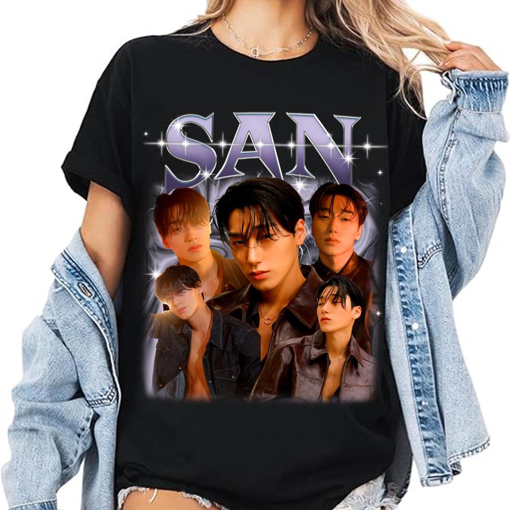 Portrait Collage Printed Womens Tshirt for Spring and Summer Fashion Trend Pure Cotton Top Neutral Short Sleeved Tshirt